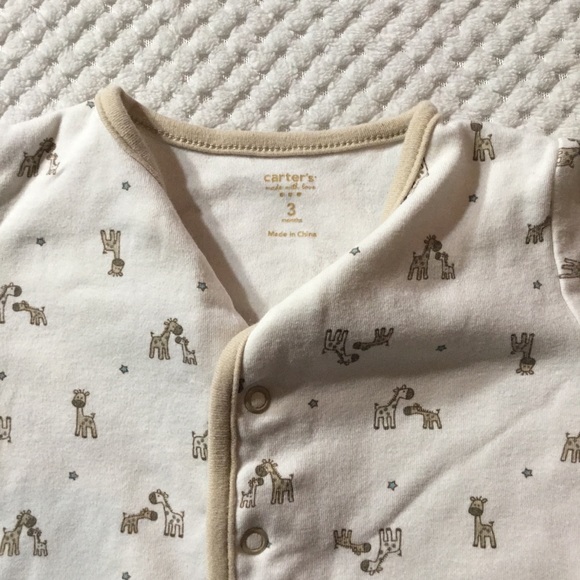 CARTER’S 3 Month GIRAFFE Footsie NWOT - Picture 2 of 4
